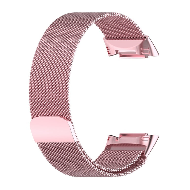 For Fitbit Charge 6 Milan Magnetic Metal Steel Mesh Watch Band(Pink) - Watch Bands by PMC Jewellery | Online Shopping South Africa | PMC Jewellery | Buy Now Pay Later Mobicred