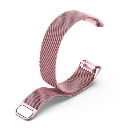 For Fitbit Charge 6 Milan Magnetic Metal Steel Mesh Watch Band(Pink) - Watch Bands by PMC Jewellery | Online Shopping South Africa | PMC Jewellery | Buy Now Pay Later Mobicred