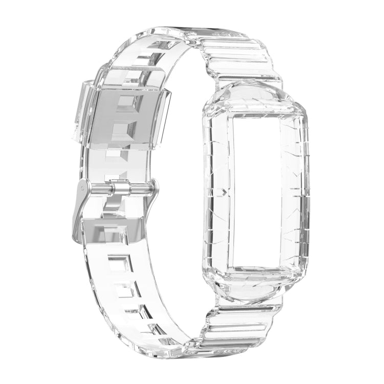 For Fitbit Charge 6 / 5 / 4 / 3 Armor Integrated TPU Watch Band(Transparent) - Watch Bands by PMC TechLife | Online Shopping South Africa | PMC TechLife | Buy Now Pay Later Mobicred
