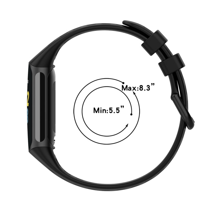 For Fitbit Charge 6 Solid Color Breathable Sports Silicone Watch Band(Gray) - Watch Bands by PMC TechLife | Online Shopping South Africa | PMC TechLife