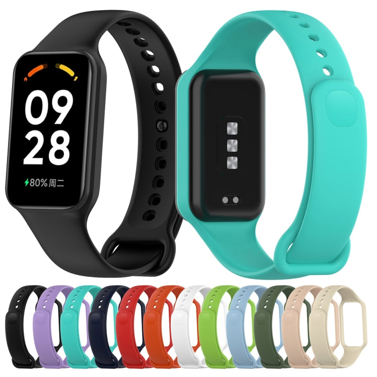 For Xiaomi Mi Band 8 Active Solid Color Integrated Silicone Watch Band(Army Green) - Watch Bands by PMC TechLife | Online Shopping South Africa | PMC TechLife | Buy Now Pay Later Mobicred