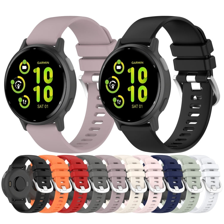 For Garmin Approach S40 Liquid Glossy Silver Buckle Silicone Watch Band(Purple) - free shipping - PMC TechLife - Order now!