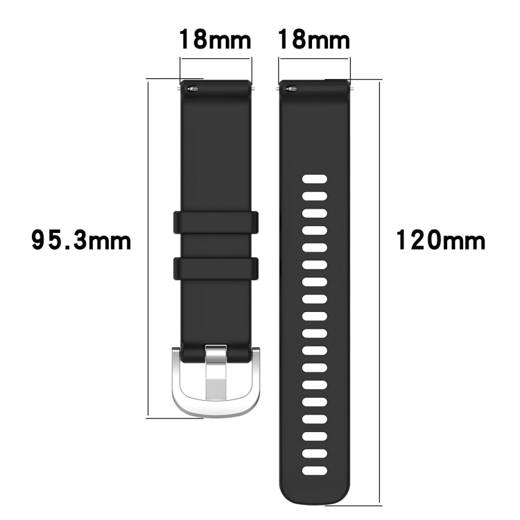 For Garmin Vivoactive 4S Liquid Glossy Silver Buckle Silicone Watch Band(Stralight) - free shipping - PMC TechLife - Order now!