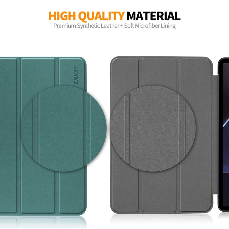 For Samsung Galaxy Tab A9 8.7 ENKAY Tri-fold Custer Texture Leather Smart Tablet Case(Light Blue) - free shipping - PMc TechLife - Order now!