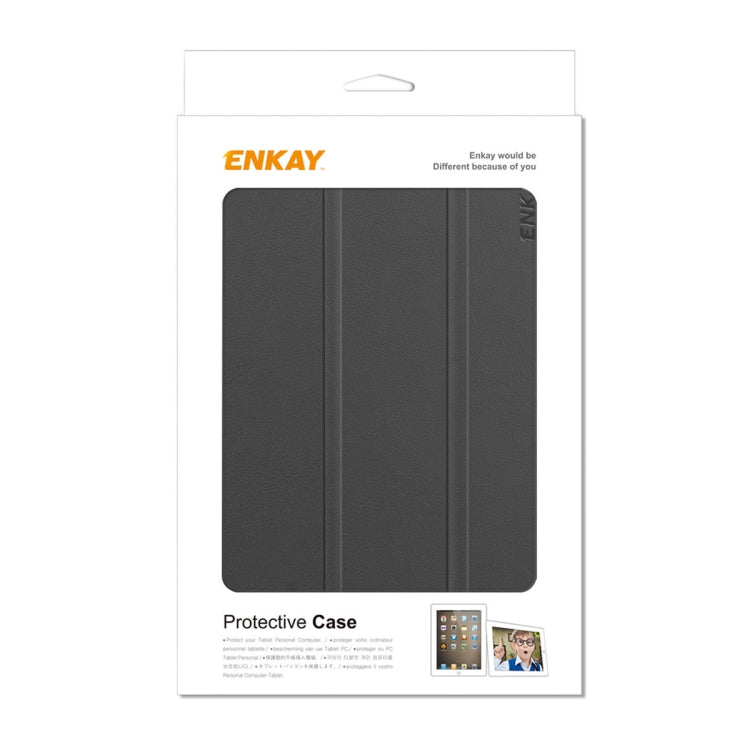 For Samsung Galaxy Tab A9 8.7 ENKAY Tri-fold Custer Texture Leather Smart Tablet Case(Light Blue) - free shipping - PMc TechLife - Order now!