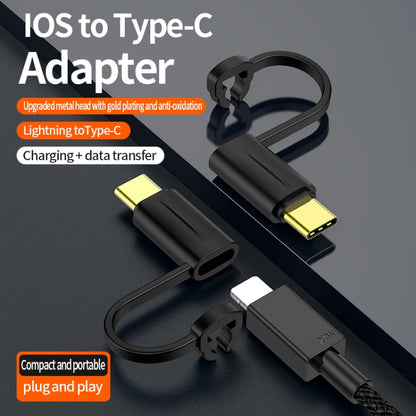 8 Pin to USB-C / Type-C 3.1 OTG Adapter(Black) - Converter & Adapter by PMC Jewellery | Online Shopping South Africa | PMC Jewellery | Buy Now Pay Later Mobicred