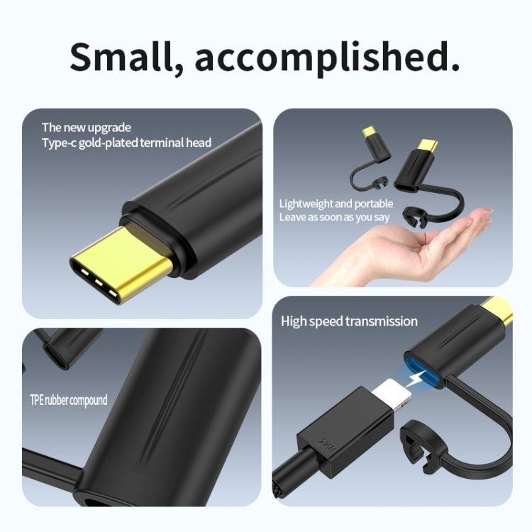 8 Pin to USB-C / Type-C 3.1 OTG Adapter(Black) - Converter & Adapter by PMC Jewellery | Online Shopping South Africa | PMC Jewellery | Buy Now Pay Later Mobicred