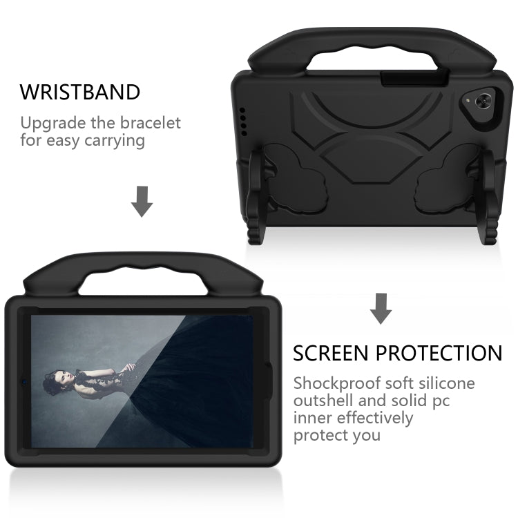 For Samsung Galaxy Tab A9 X110 Thumb Bracket EVA Shockproof Tablet Case(Black) - Galaxy Tab A9 by PMC TechLife | Online Shopping South Africa | PMC TechLife