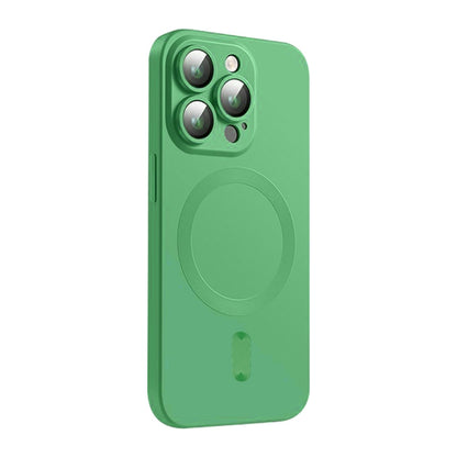 For iPhone 16 Pro Max ENKAY MagSafe Matte TPU Phone Case with Lens Film(Green) - iPhone 16 Pro Max Cases by ENKAY | Online Shopping South Africa | PMC Jewellery | Buy Now Pay Later Mobicred