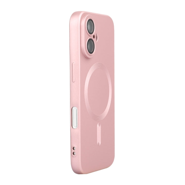 For iPhone 16 Plus ENKAY MagSafe Matte TPU Phone Case with Lens Film(Pink) - iPhone 16 Plus Cases by ENKAY | Online Shopping South Africa | PMC Jewellery | Buy Now Pay Later Mobicred