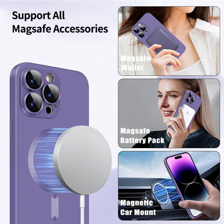 For iPhone 16 Pro Max ENKAY MagSafe Matte TPU Phone Case with Lens Film(Blue) - iPhone 16 Pro Max Cases by ENKAY | Online Shopping South Africa | PMC Jewellery | Buy Now Pay Later Mobicred