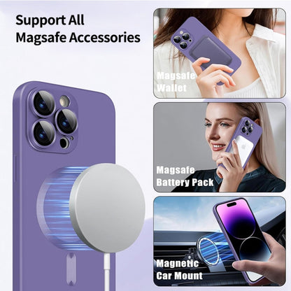 For iPhone 16 Pro ENKAY MagSafe Matte TPU Phone Case with Lens Film(Purple) - iPhone 16 Pro Cases by ENKAY | Online Shopping South Africa | PMC Jewellery | Buy Now Pay Later Mobicred