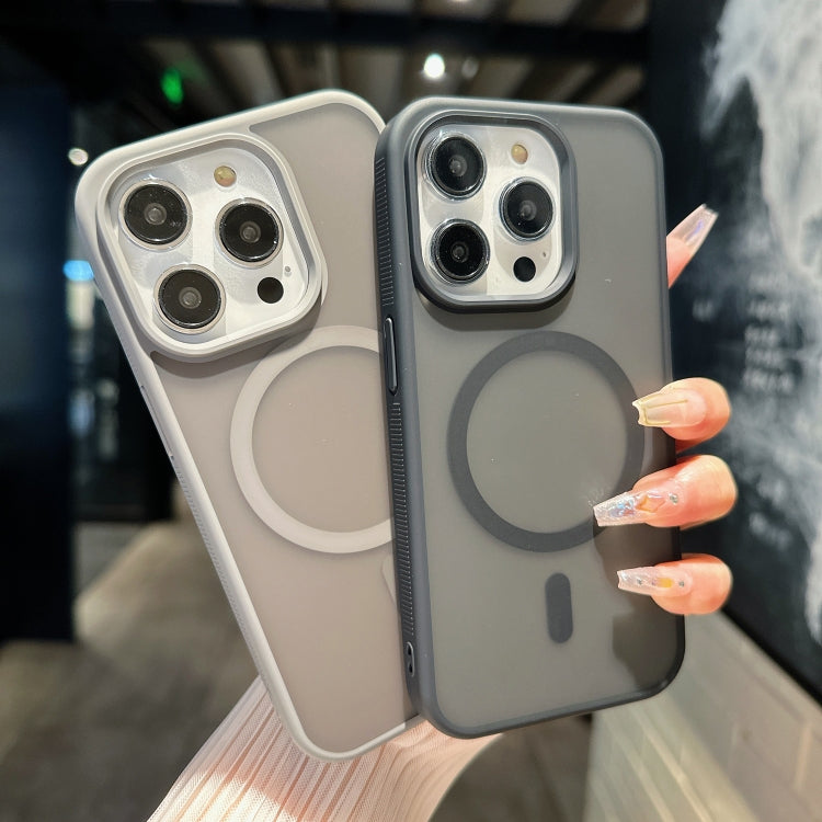 For iPhone 16 Transparent TPU Hybrid PC Magsafe Phone Case(White) - iPhone 16 Cases by PMC TechLife | Online Shopping South Africa | PMC TechLife | Buy Now Pay Later Mobicred