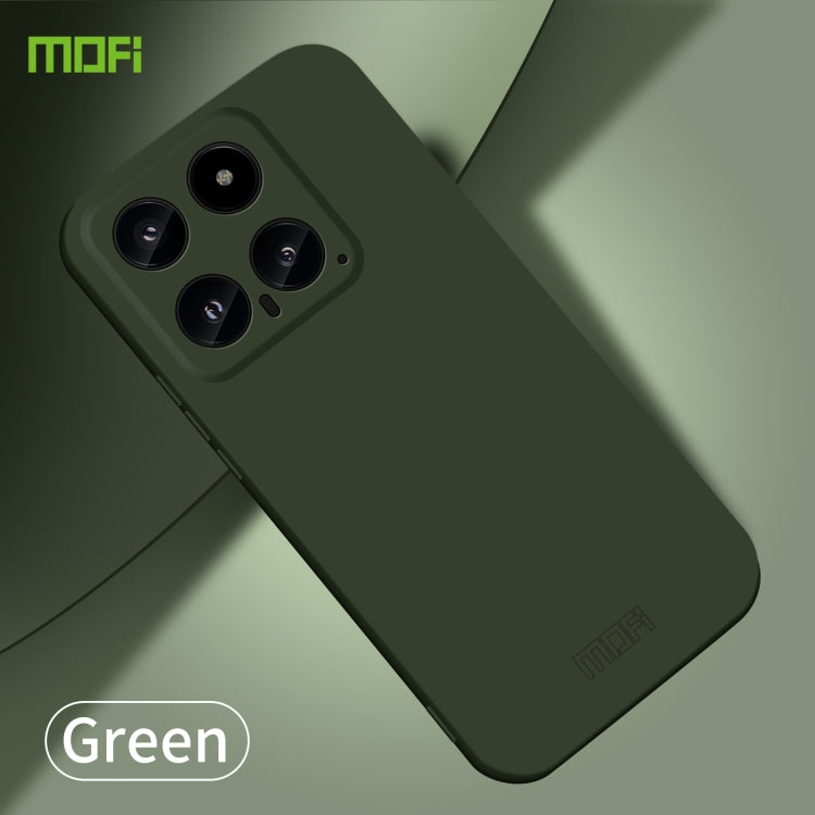 For Xiaomi 14 MOFI Qin Series Skin Feel All-inclusive PC Phone Case(Green) - 14 Cases by MOFI | Online Shopping South Africa | PMC Jewellery