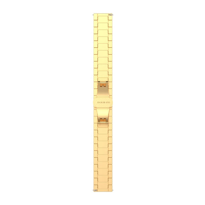 For Garmin Vivoactive 4S One Bead Butterfly Buckle Stainless Steel Metal Watch Band(Gold) - Watch Bands by PMC Jewellery | Online Shopping South Africa | PMC Jewellery