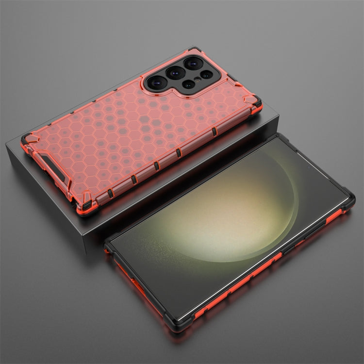 For Samsung Galaxy S24 Ultra 5G Shockproof Honeycomb Phone Case(Red) - Galaxy S24 Ultra 5G Cases by PMC TechLife | Online Shopping South Africa | PMC TechLife