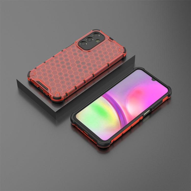 For Samsung Galaxy A25 5G Shockproof Honeycomb Phone Case(Red) - Galaxy Phone Cases by PMC TechLife | Online Shopping South Africa | PMC TechLife | Buy Now Pay Later Mobicred