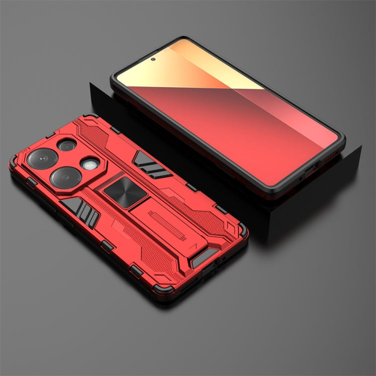 For  Redmi Note 13 Pro 4G Supersonic Armor PC Hybrid TPU Phone Case(Red) - Note 13 Pro Cases by PMC Jewellery | Online Shopping South Africa | PMC Jewellery | Buy Now Pay Later Mobicred