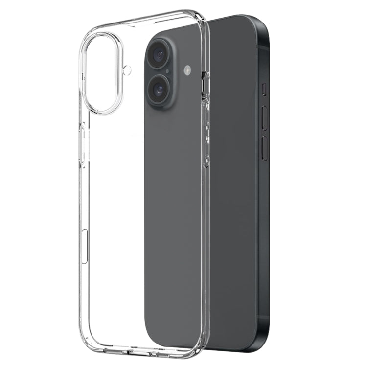 For iPhone 16 NORTHJO 3 in 1 TPU Phone Case with Screen Film and Lens Film(Clear) - iPhone 16 Cases by NORTHJO | Online Shopping South Africa | PMC Jewellery | Buy Now Pay Later Mobicred