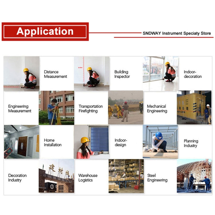 SNDWAY Handheld Laser Range Finder SW-E100 - free shipping - PMC Jewellery - Order now!