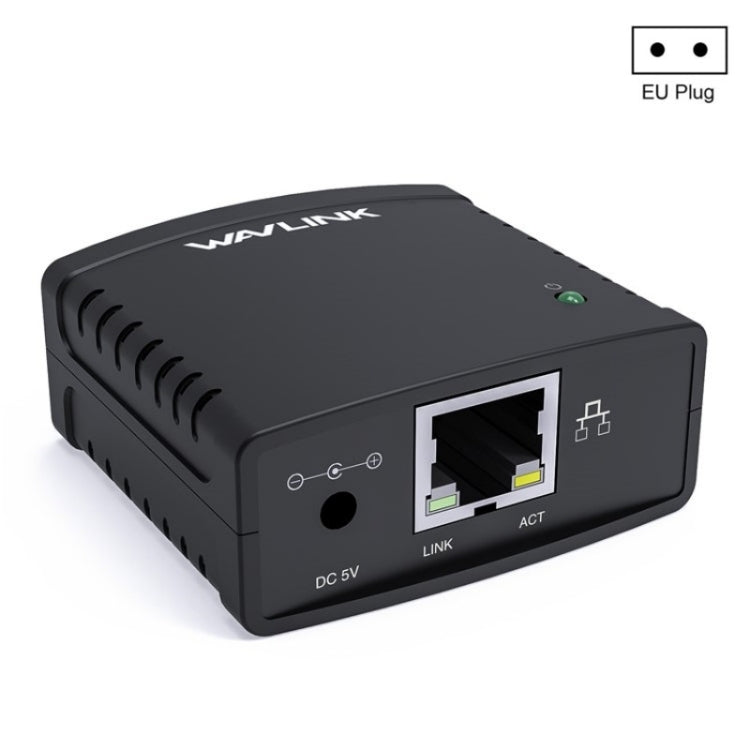 WAVLINK NU72P11 100Mbps Network Print Server USB 2.0 Network Printer Power Adapter(EU Plug) - Printer Accessories by WAVLINK | Online Shopping South Africa | PMC Jewellery