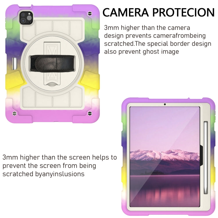 For iPad Pro 11 2024 Silicone Hybrid PC Shockproof Tablet Case with Shoulder Strap(Colorful Purple) - iPad Pro 11 2024 Cases by PMC Jewellery | Online Shopping South Africa | PMC Jewellery | Buy Now Pay Later Mobicred