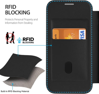 For iPhone 16 RFID Blocking Adsorption Flip MagSafe Leather Phone Case(Black) - iPhone 16 Cases by PMC Jewellery | Online Shopping South Africa | PMC Jewellery | Buy Now Pay Later Mobicred