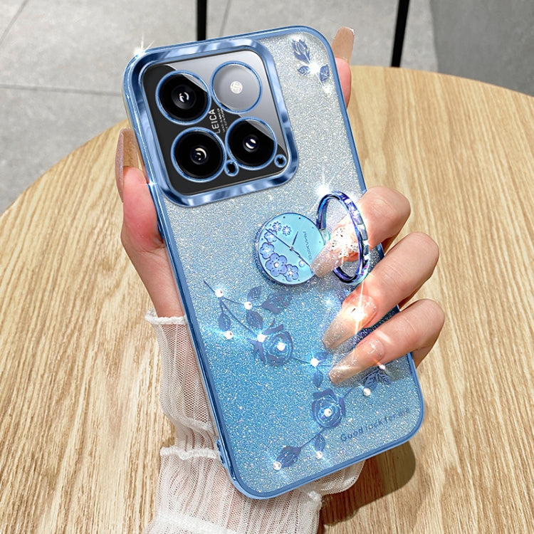 For Xiaomi 14 Gradient Glitter Immortal Flower Ring All-inclusive Phone Case(Pink) - 14 Pro Cases by PMC TechLife | Online Shopping South Africa | PMC TechLife | Buy Now Pay Later Mobicred