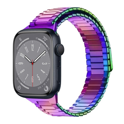 For Apple Watch Series 8 45mm Bamboo Magnetic Stainless Steel Metal Watch Strap(Color) - Watch Bands by PMC Jewellery | Online Shopping South Africa | PMC Jewellery