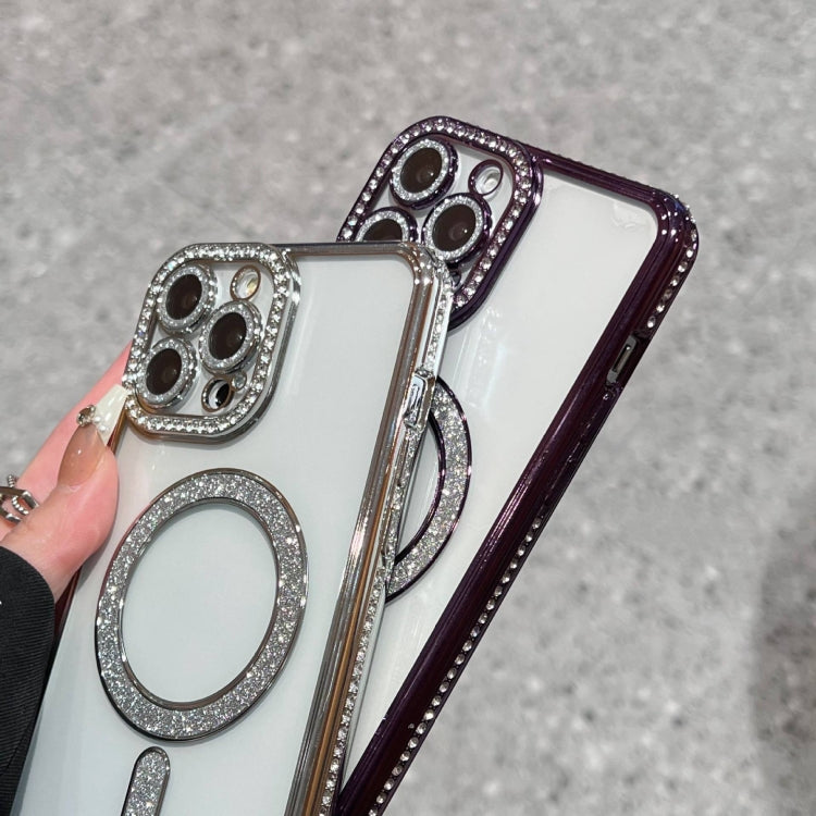 For iPhone 16e Diamond Plated MagSafe TPU Phone Case(Pink) - iPhone 16e Cases by PMC TechLife | Online Shopping South Africa | PMC TechLife | Buy Now Pay Later Mobicred