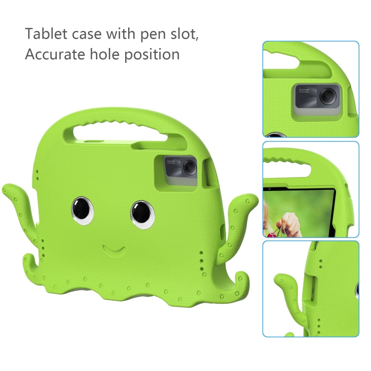 For Samsung Galaxy Tab S9 / S9 FE / S7 / S8 Octopus Style EVA Hybrid PC Shockproof Tablet Case with Strap(Grass Green) - Galaxy Tab S9 Cases by PMC Jewellery | Online Shopping South Africa | PMC Jewellery | Buy Now Pay Later Mobicred