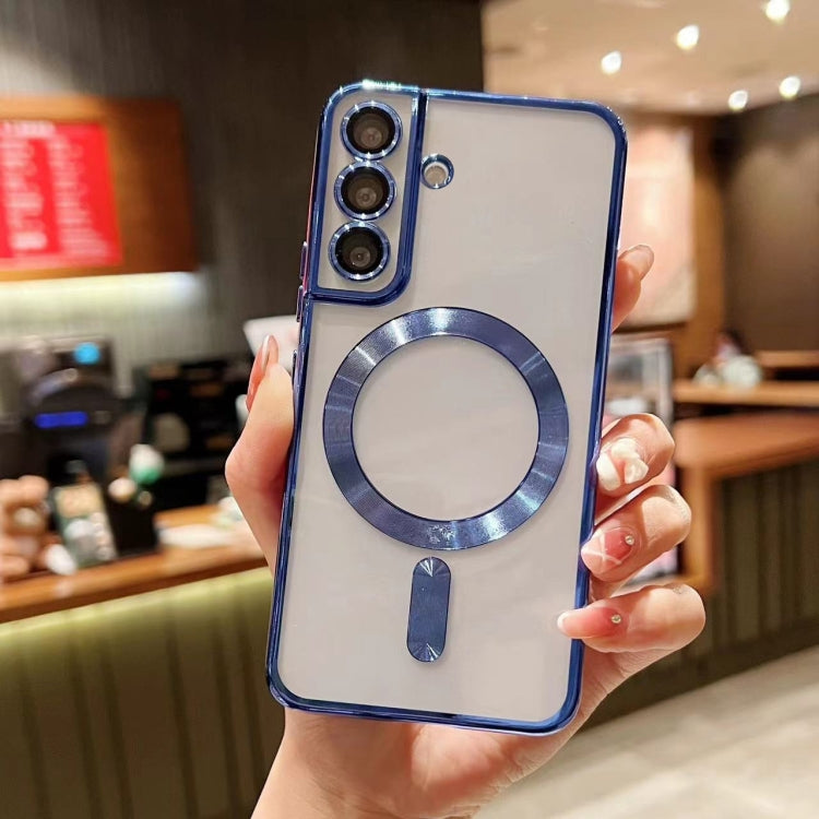 For Samsung Galaxy S24+ 5G MagSafe Electroplating TPU Phone Case(Blue) - Galaxy S24+ 5G Cases by PMC TechLife | Online Shopping South Africa | PMC TechLife