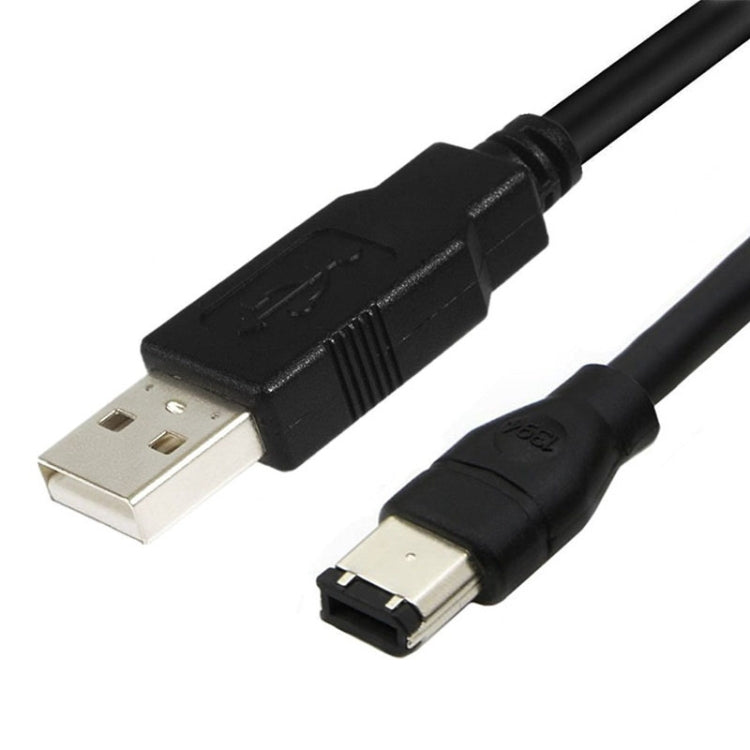 JUNSUNMAY Firewire IEEE 1394 6 Pin Male to USB 2.0 Male Adaptor Convertor Cable Cord, Length:1.8m - USB Cable by JUNSUNMAY | Online Shopping South Africa | PMC Jewellery