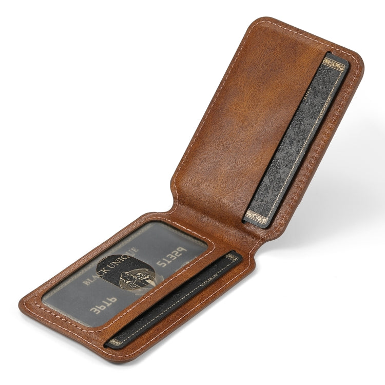 For iPhone 15 Pro Suteni H15 MagSafe Oil Eax Leather Detachable Wallet Back Phone Case(Khaki) - iPhone 15 Pro Cases by Suteni | Online Shopping South Africa | PMC Jewellery