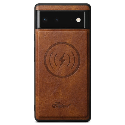 For Google Pixel 6 Pro Suteni H15 Oil Eax Leather Detachable Wallet Back Phone Case(Brown) - Google Cases by Suteni | Online Shopping South Africa | PMC Jewellery | Buy Now Pay Later Mobicred