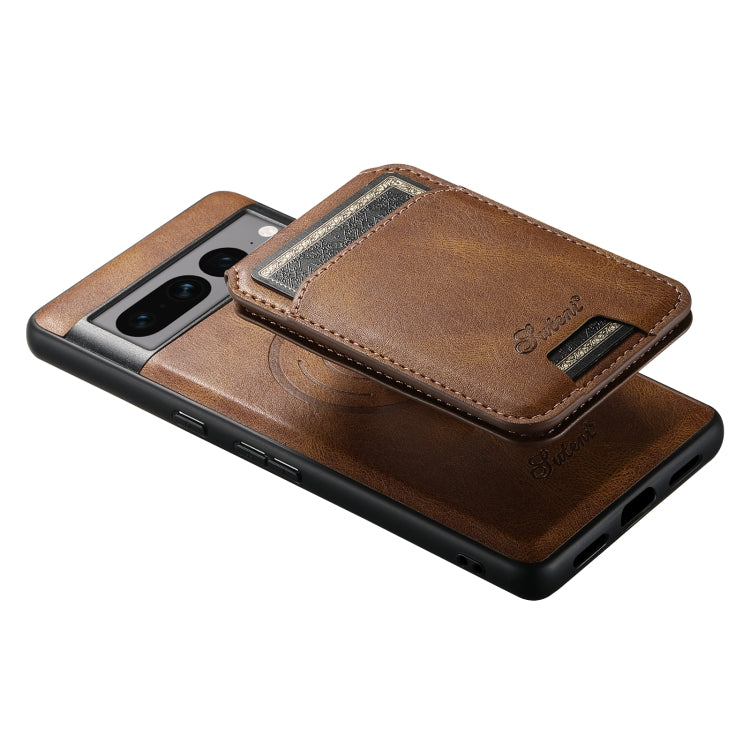 For Google Pixel 8a Suteni H15 Oil Eax Leather Detachable Wallet Back Phone Case(Black) - free shipping - PMC TechLife - Order now!