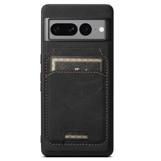 For Google Pixel 8 Pro Suteni H16 Litchi Texture Leather Detachable Wallet Back Phone Case(Black) - Google Cases by Suteni | Online Shopping South Africa | PMC Jewellery | Buy Now Pay Later Mobicred