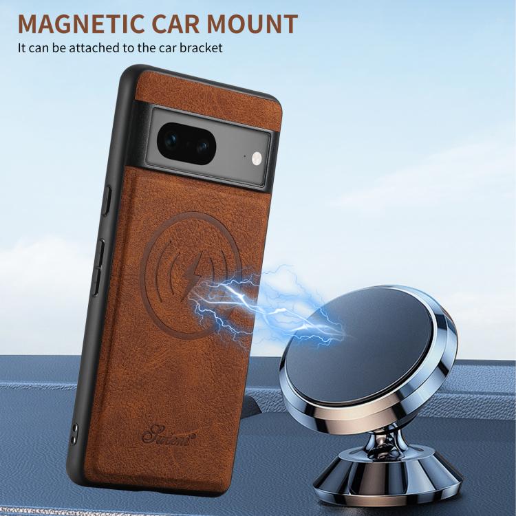 For Google Pixel 6 Pro Suteni H16 Litchi Texture Leather Detachable Wallet Back Phone Case(Brown) - Google Cases by Suteni | Online Shopping South Africa | PMC TechLife | Buy Now Pay Later Mobicred