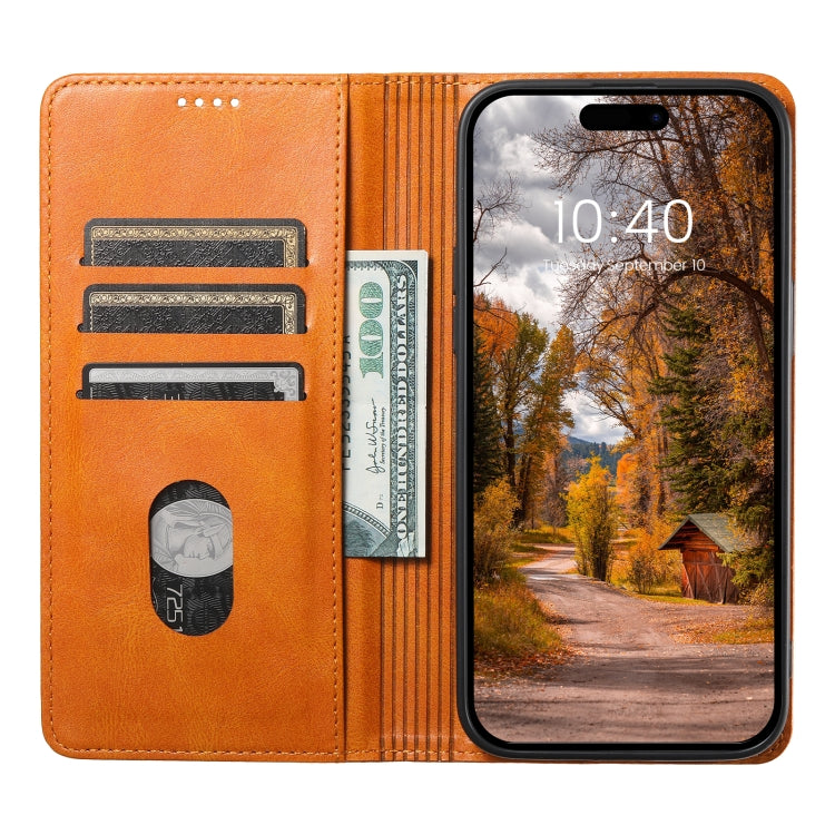 For iPhone 7 / 8 / SE 2022 Suteni J02 Oil Wax Wallet Leather Phone Case(Khaki) - More iPhone Cases by Suteni | Online Shopping South Africa | PMC Jewellery