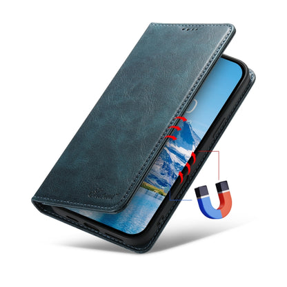 For iPhone 16 Pro Suteni J02 Oil Wax Wallet Leather Phone Case(Blue) - iPhone 16 Pro Cases by Suteni | Online Shopping South Africa | PMC Jewellery | Buy Now Pay Later Mobicred