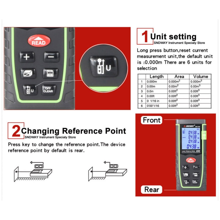 SNDWAY Range Finder Laser Handheld Range Finder SW-T40 - free shipping - PMC TechLife - Order now!