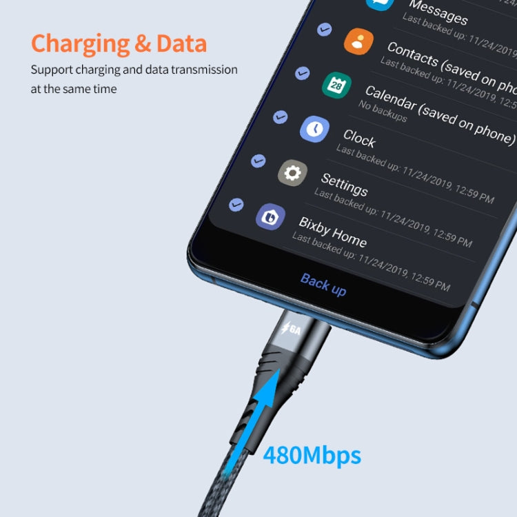 ENKAY 3-in-1 6A USB to Type-C / 8 Pin / Micro USB Multifunction Fast Charging Cable, Cable Length:2m(Grey) - free shipping - PMC Jewellery - Order now!