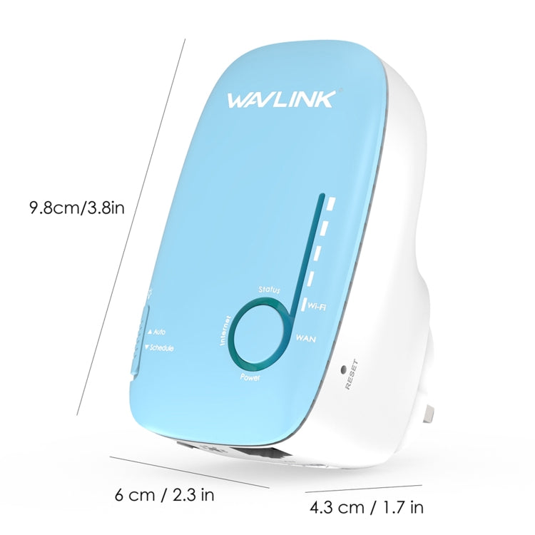 WAVLINK WN576K1 AC1200 Household WiFi Router Network Extender Dual Band Wireless Repeater, Plug:AU Plug (Blue) - Wireless Routers by WAVLINK | Online Shopping South Africa | PMC Jewellery | Buy Now Pay Later Mobicred