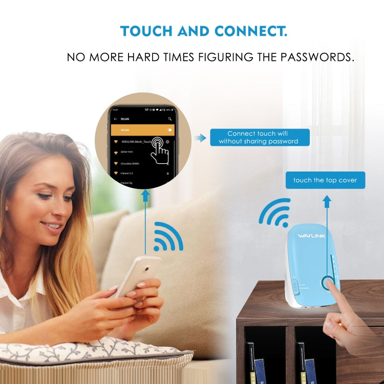 WAVLINK WS-WN576A2 AC750 Household WiFi Router Network Extender Dual Band Wireless Repeater, Plug:US Plug - free shipping - PMC Jewellery - Order now!