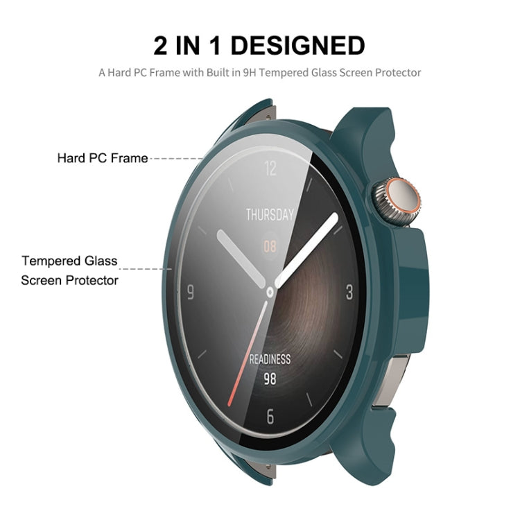 For Amazfit Balance A2286 ENKAY Hat-Prince Full Coverage Tempered Glass Film Integrated PC Watch Case(Transparent) - Watch Cases by ENKAY | Online Shopping South Africa | PMC Jewellery | Buy Now Pay Later Mobicred