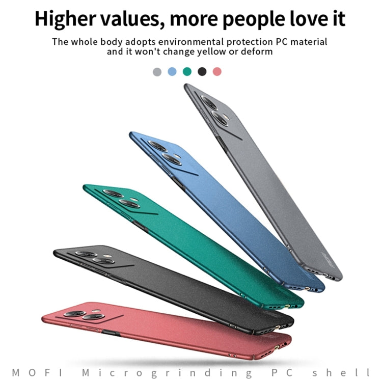 For OPPO A2 / A79 5G MOFI Fandun Series Frosted PC Ultra-thin All-inclusive Phone Case(Gray) - OPPO Cases by MOFI | Online Shopping South Africa | PMC TechLife | Buy Now Pay Later Mobicred