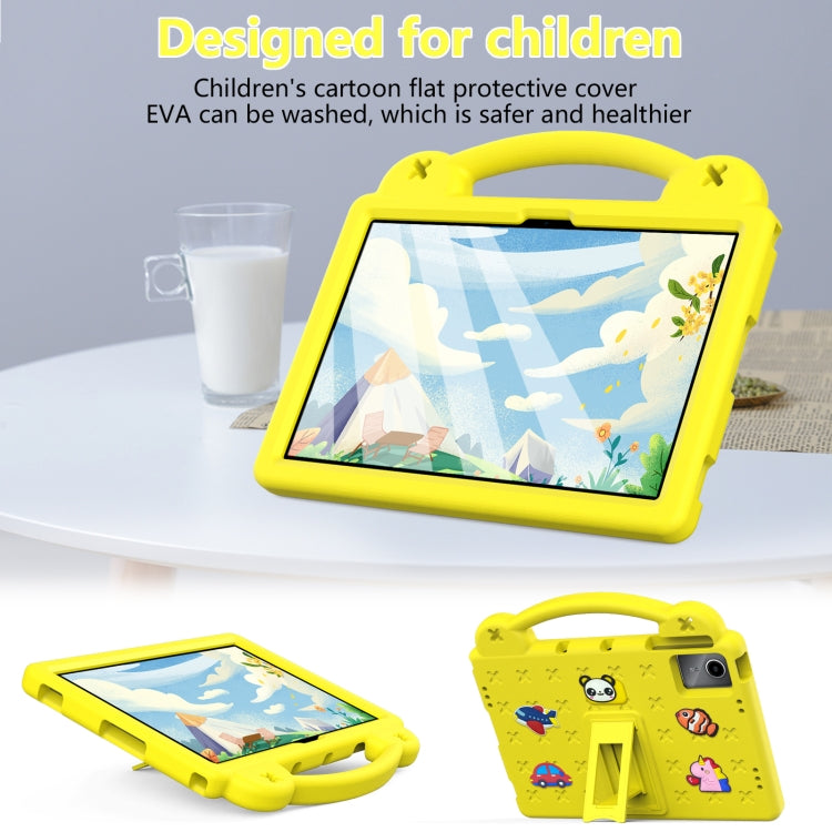 For TCL Nxt Pader 11 2023 Handle Kickstand Children EVA Shockproof Tablet Case(Yellow) - Others by PMC TechLife | Online Shopping South Africa | PMC TechLife | Buy Now Pay Later Mobicred