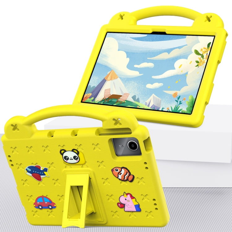 For TCL Nxt Pader 11 2023 Handle Kickstand Children EVA Shockproof Tablet Case(Yellow) - Others by PMC TechLife | Online Shopping South Africa | PMC TechLife | Buy Now Pay Later Mobicred