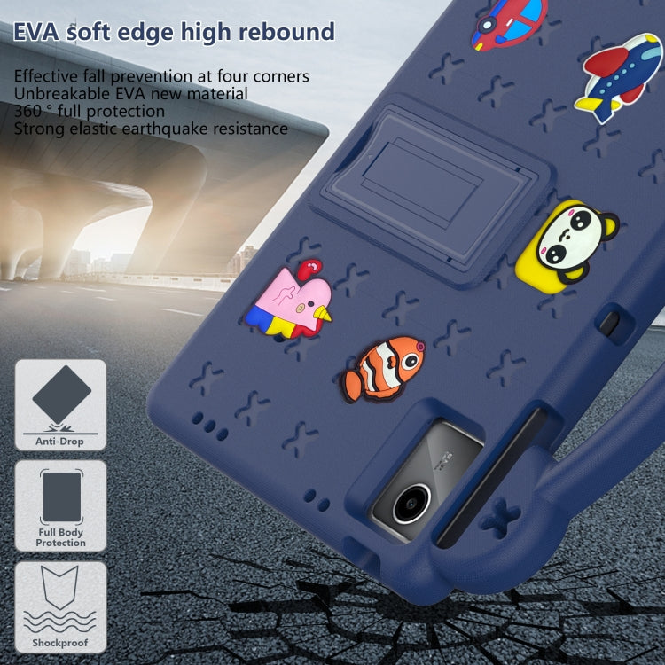 For Huawei MatePad SE 11 2024 Handle Kickstand Children EVA Shockproof Tablet Case(Navy Blue) - Huawei by PMC Jewellery | Online Shopping South Africa | PMC Jewellery | Buy Now Pay Later Mobicred
