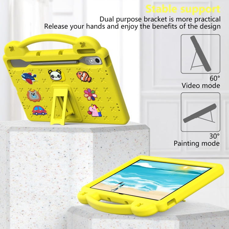 For  Lenovo Tab  P12 / Xiaoxin Pad Pro 12.7 Handle Kickstand Children EVA Shockproof Tablet Case(Yellow) - free shipping - PMC TechLife - Order now!